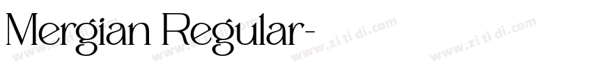 Mergian Regular字体转换